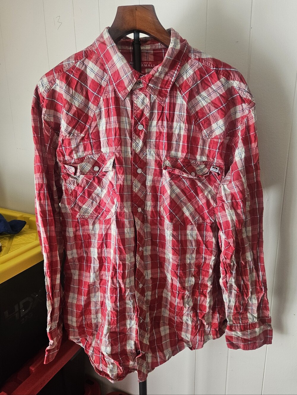 McCormick Farmall Classic Red Plaid Women’s Snap Up Shirt Size XL